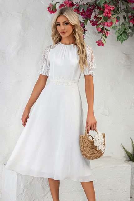Robe Chic Éthérée Blanche - gallery 4