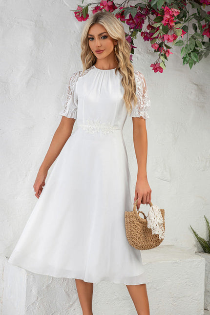 Robe Chic Éthérée Blanche - gallery 4
