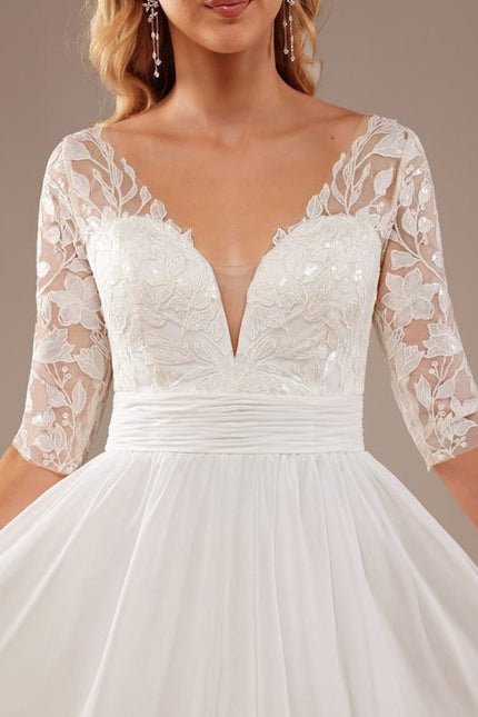 Robe Chic Vaporeuse Écrue - gallery 1