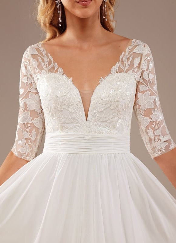 Robe Chic Vaporeuse Écrue - gallery 1