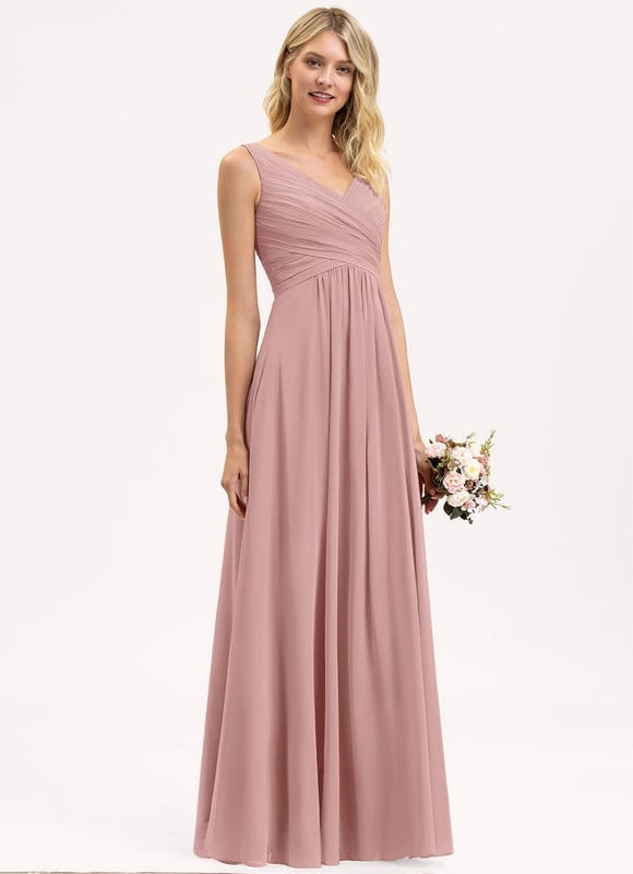 Robe Chic Longue Bordeaux Plissée - gallery 3