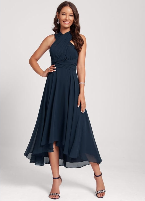 Robe Chic Asymétrique Émeraude - gallery 6