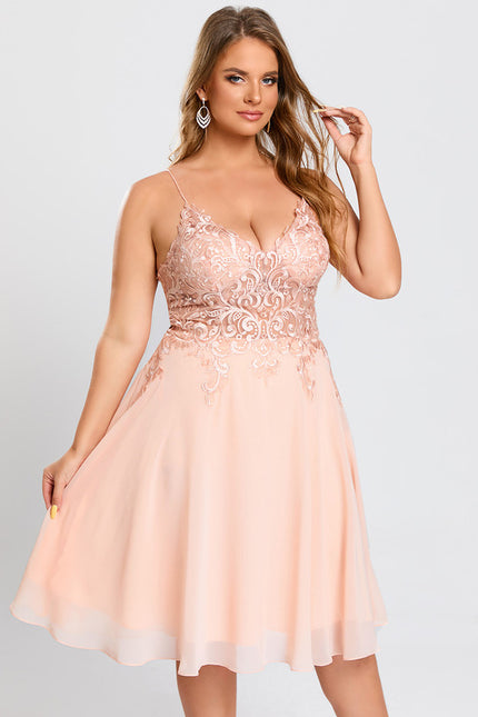 Robe Chic Ailée Pêche - gallery 6