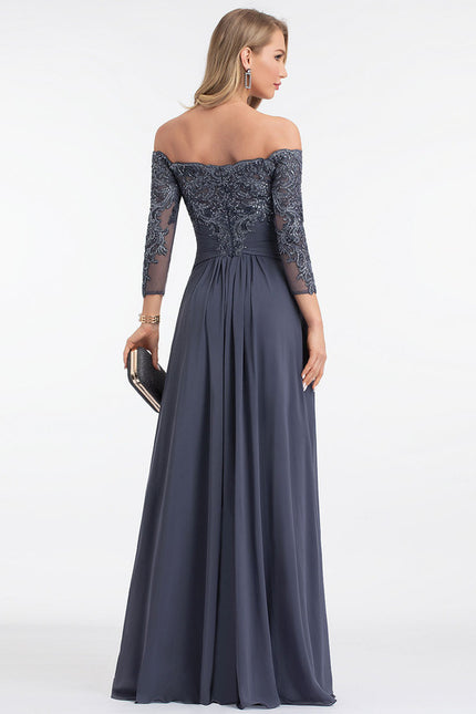 Robe Chic Élégante Charbon - gallery 1