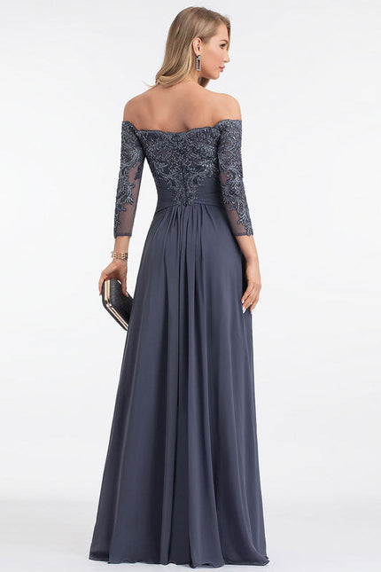 Robe Chic Élégante Charbon - gallery 1