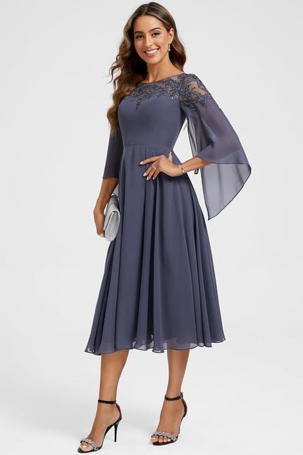 Robe Chic Longue Évasée Élégante - gallery 3