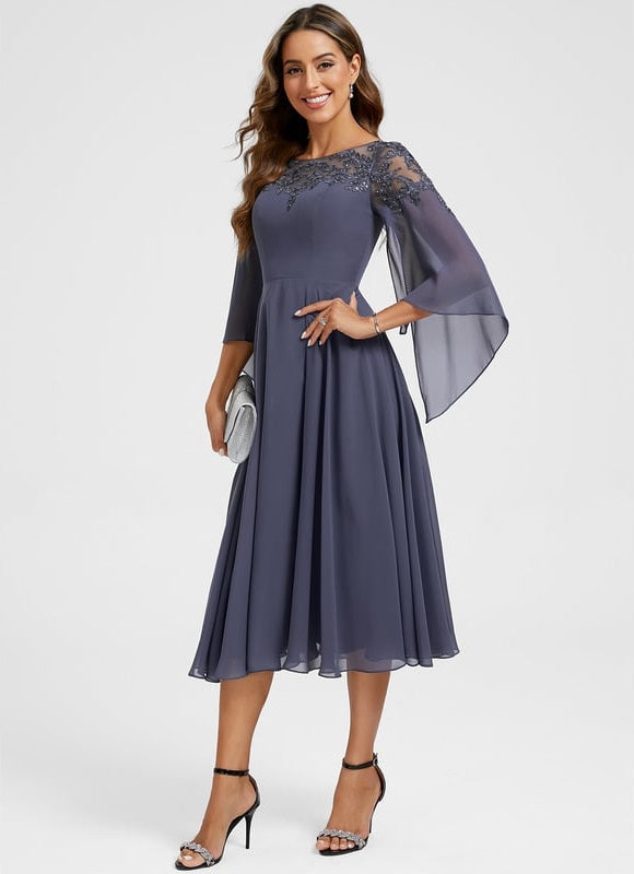 Robe Chic Longue Évasée Élégante - gallery 3