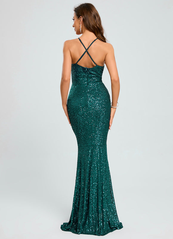 Robe Chic Pailletée Longue - gallery 1