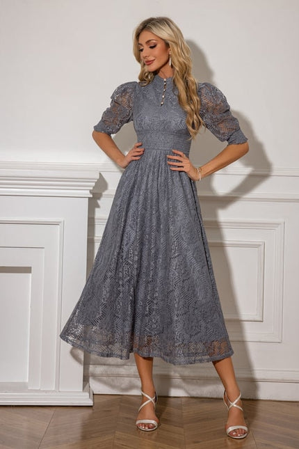 Robe Chic Dentelle Grise