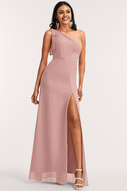 Robe Chic Asymétrique Rose - gallery 1