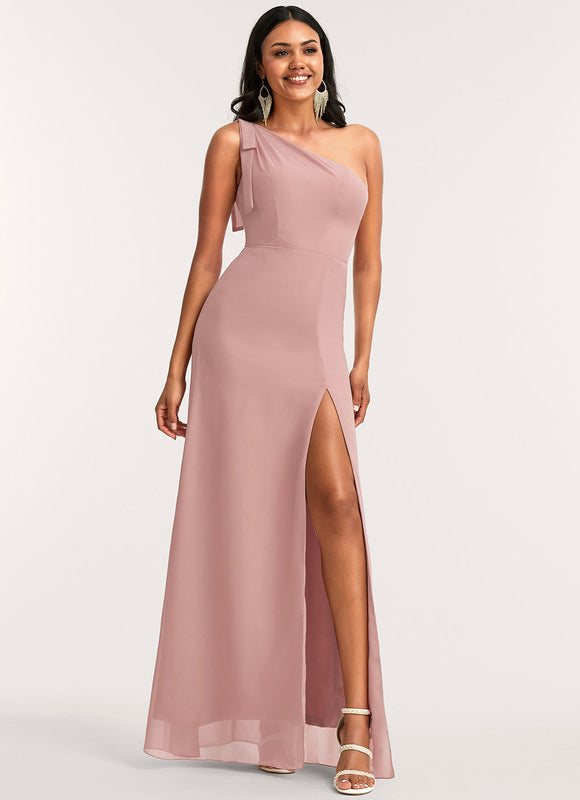 Robe Chic Asymétrique Rose - gallery 1