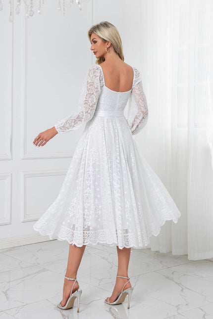 Robe Chic Midi Dentelle Élégante - gallery 2