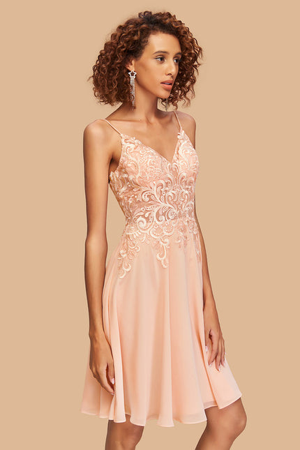 Robe Chic Ailée Pêche - gallery 2