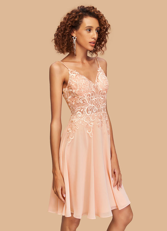 Robe Chic Ailée Pêche - gallery 2