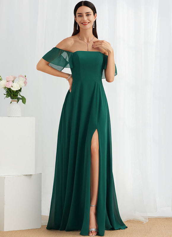 Robe Chic Mousseline Émeraude - gallery 3