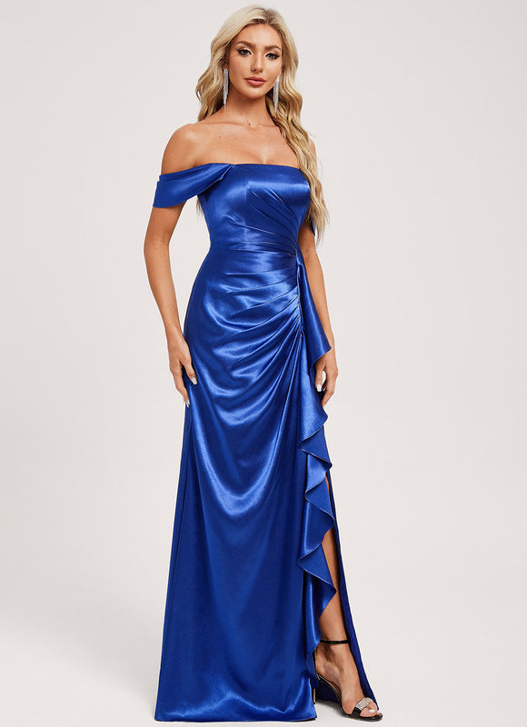 Robe Chic Satinée Ondulée - gallery 1