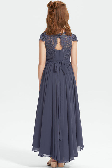 Robe Chic Junior Dentelle Asymétrique - gallery 2