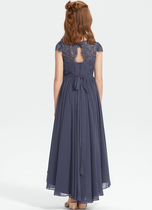 Robe Chic Junior Dentelle Asymétrique - gallery 2