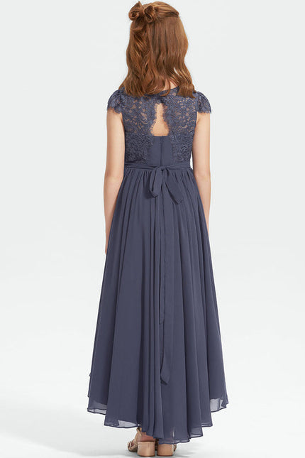 Robe Chic Junior Dentelle Asymétrique - gallery 2