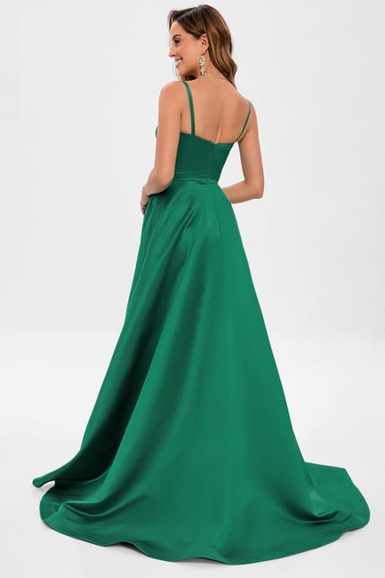 Robe Chic Satin Éclat Verdoyant - gallery 1