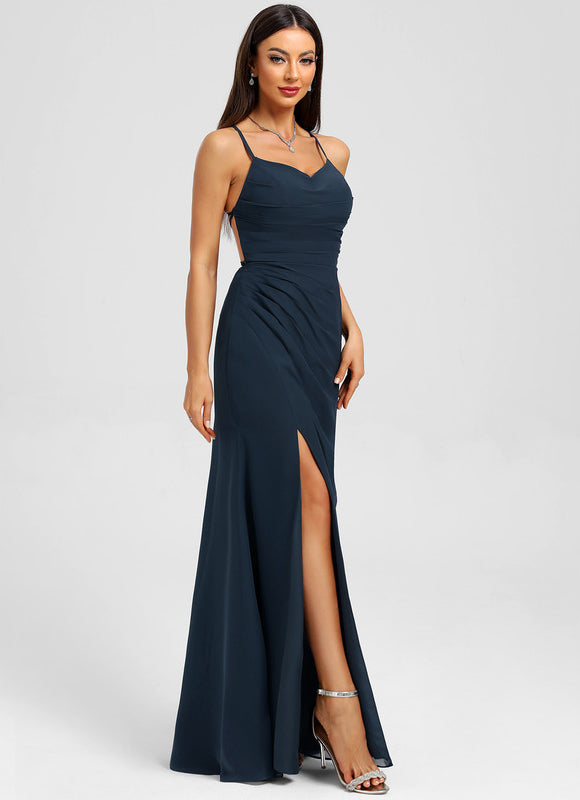Robe Chic Velours Sombre Étoilé - gallery 3