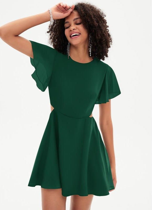 Robe Chic Courte Émeraude - gallery 5