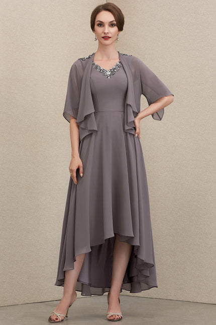 Robe Chic Couture Grise - gallery 1