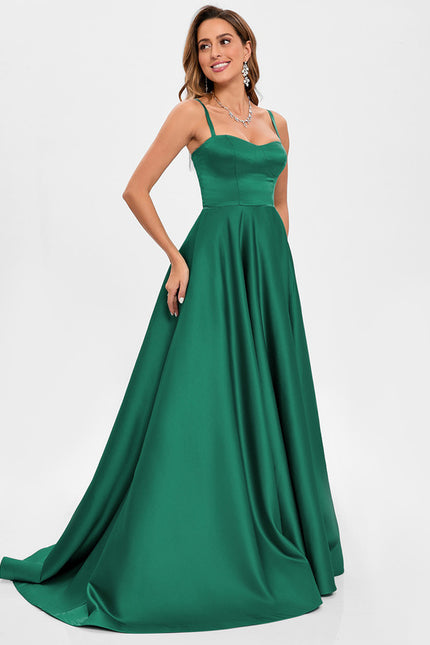 Robe Chic Satin Éclat Verdoyant - gallery 4
