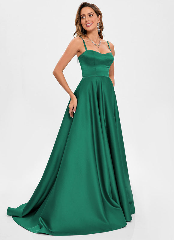 Robe Chic Satin Éclat Verdoyant - gallery 4