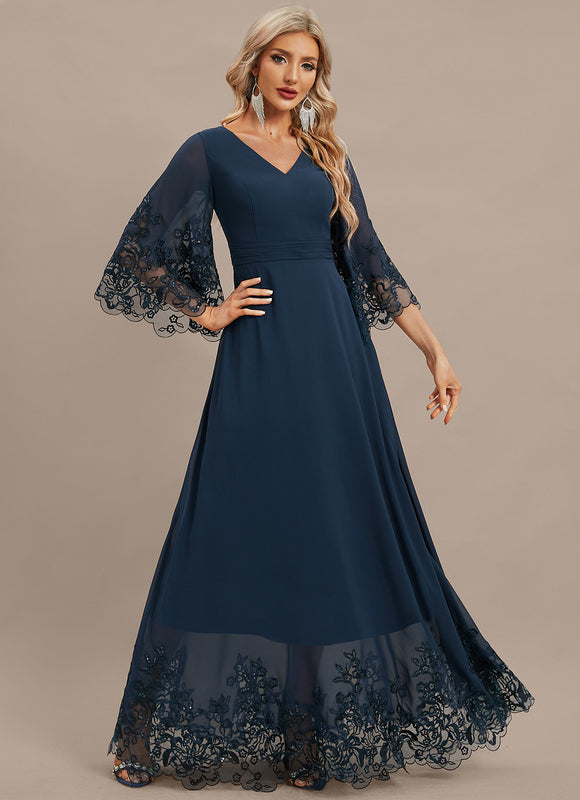 Robe Chic Bleu Nuit Élégante - gallery 4