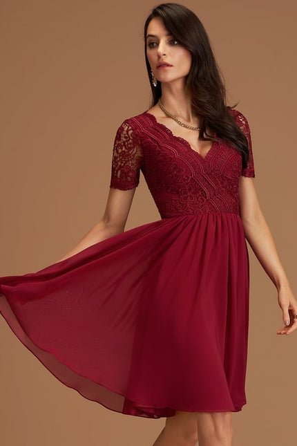 Robe Chic Ailée Pêche - gallery 2
