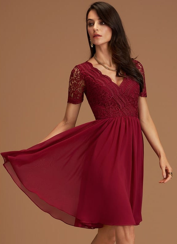 Robe Chic Ailée Pêche - gallery 2