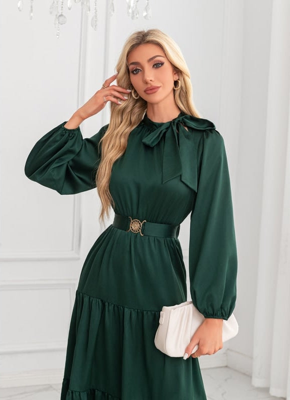 Robe Chic Midi Émeraude - gallery 4