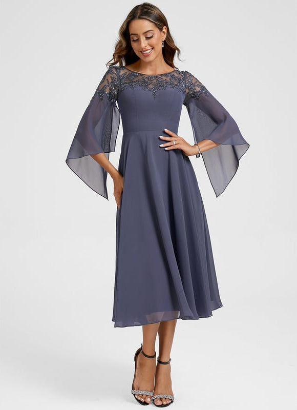 Robe Chic Longue Évasée Élégante - gallery 5
