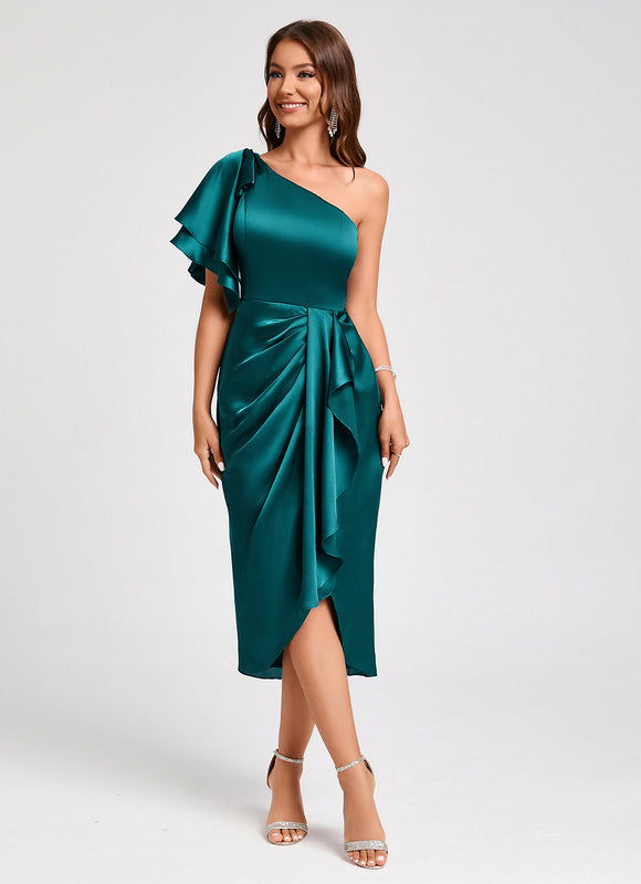 Robe Chic Satinée Élévée - gallery 1