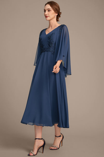 Robe Chic Aérienne Marine - gallery 4
