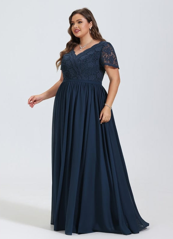 Robe Chic Longue Marine Élégante - gallery 8