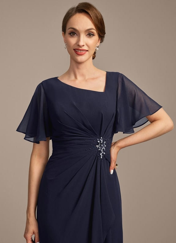 Robe Chic Mousseline Céleste - gallery 1