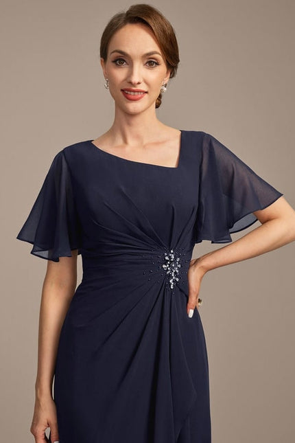 Robe Chic Mousseline Céleste - gallery 1