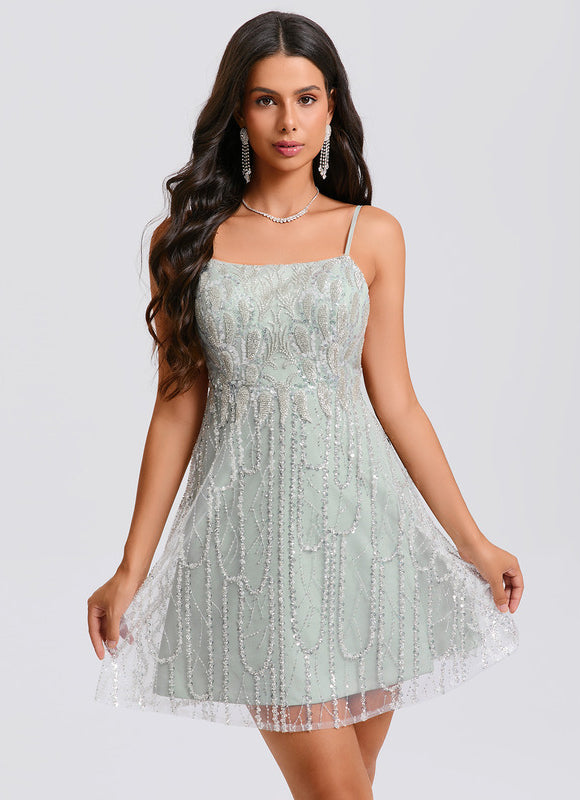 Robe Chic Pailletée Courte - gallery 6
