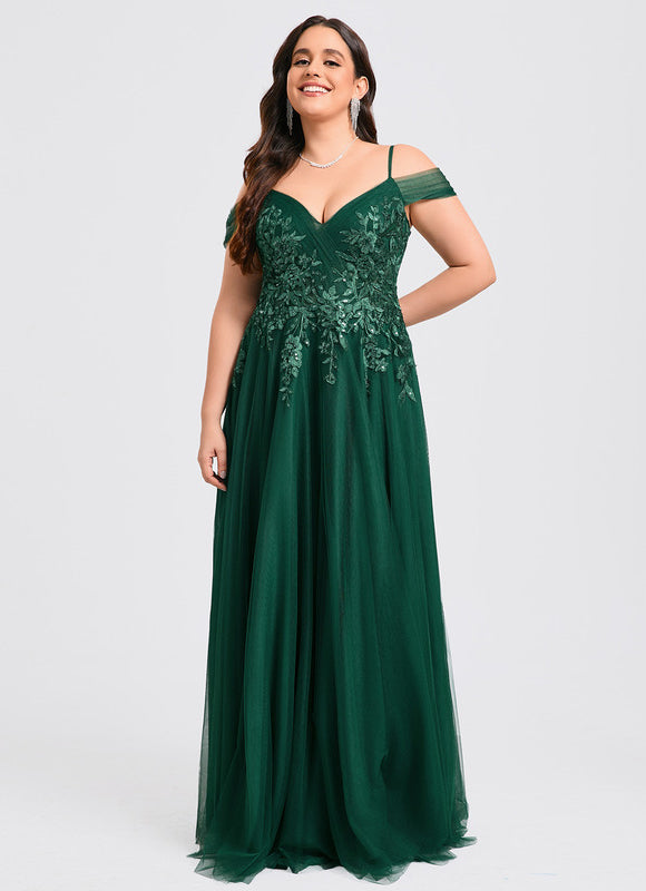 Robe Chic Vert Émeraude Tulle Paillettes - gallery 9