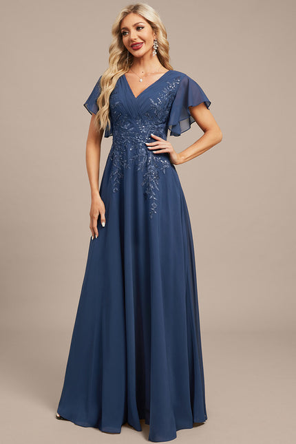Robe Chic Bleu Nuit Élégante - gallery 5