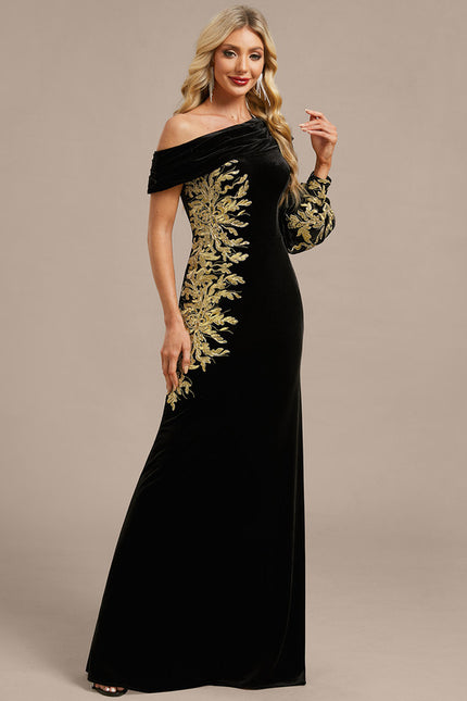 Robe Chic Velours Ornée - gallery 5