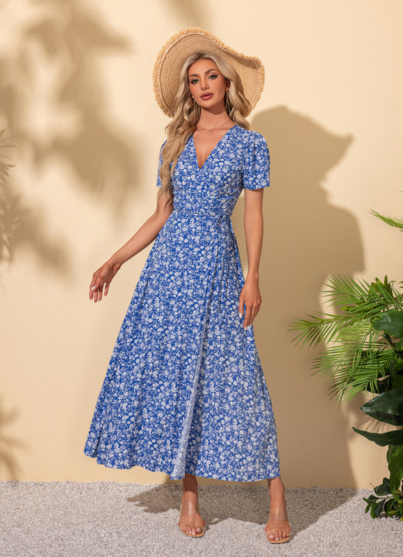 Robe Chic Fleurie Cobalt - gallery 3