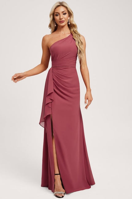 Robe Chic Asymétrique Beige - gallery 2