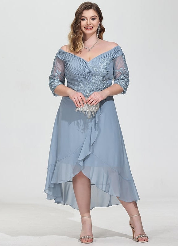 Robe Chic Asymétrique Éclatante - gallery 7