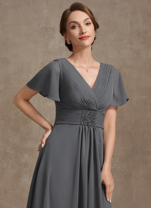Robe Chic Longue Fluide Grise - gallery 1