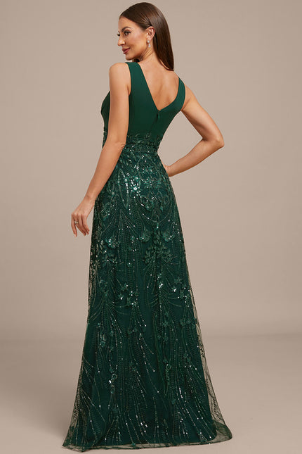 Robe Chic Longue Émeraude Festive - gallery 6