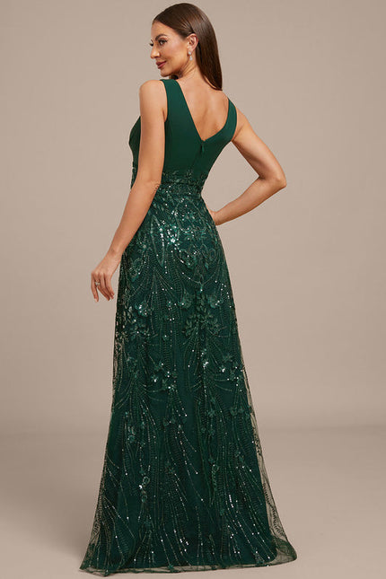 Robe Chic Longue Émeraude Festive - gallery 6