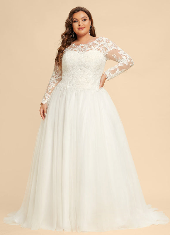 Robe Chic Blanche Col Rond Dentelle - gallery 5